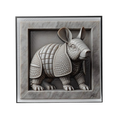 tatu animal alívio arte animais yeggi mito3d fracasso google pingentes medalhão relief wall art parede 3d print model - Mito3D