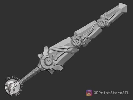 armageddon sword world warcraft- fan art 3d print model frostmourne lichking warcraft wow arthas warrior knight weapon shield accessories cosplay halloween games toys military sylvanas windrunner bow 3d print model - Mito3D
