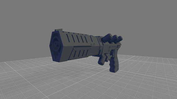 armamuhel pistola azul exorcista 3d print model - Mito3D