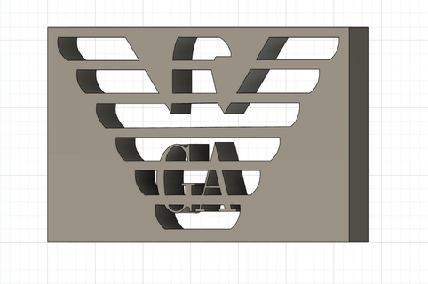 Armani logo mode 3d print model - Mito3D
