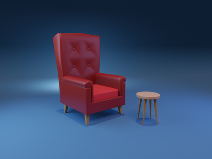 armchair chair seat furniture throne place bench 3d print model - Mito3D