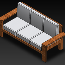 armchair 3d print model - Mito3D