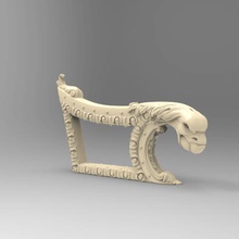 armchair arm renaissance art furniture 3d print model - Mito3D