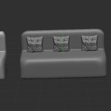 armchair couch chair exhibition deco decoration house 3d print model - Mito3D