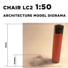 Sillón lc2 1 50 corbusier arquitectura modelo diorama 3d print model - Mito3D