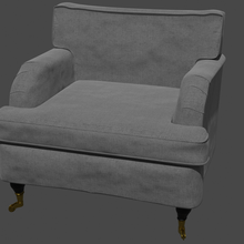 poltrona salão arquitetura sofá casa mobília cadeira pbr confortável visual realidade 3d print model - Mito3D