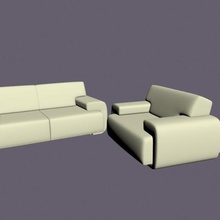 armchair two-seater various toy kids women sofa three-seater children 3dprint 3dsmax home doll jewerly 3d print model - Mito3D