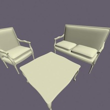 armchair two-seater table various toy kids women sofa three-seater children 3dprint 3dsmax home doll jewerly 3d print model - Mito3D