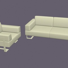 armchair two-seater n2 various toy kids women sofa three-seater children 3dprint 3dsmax home doll jewerly 3d print model - Mito3D