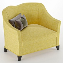 Sillón amarillo arquitectura mueble interior diseño moderno silla habitación vivo sofá menaje 3d print model - Mito3D