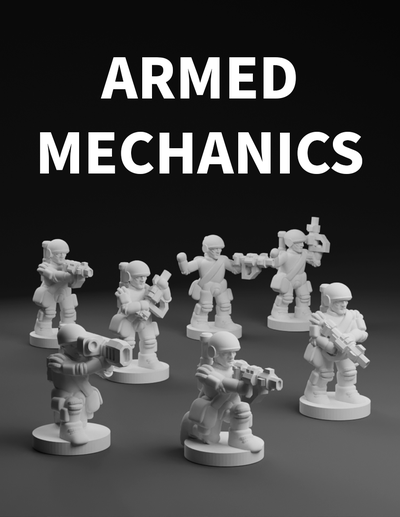 armé mécanique jeu 6mm sci américain mecha étoiles table jeu wargaming 3d print model - Mito3D