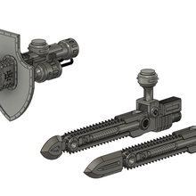 armaduras templário estilo armas jogos martelo guerra 40k scifi mesa terreno warhammer40k cena 3d print model - Mito3D