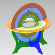 sfera armillare art astronomia 3d print model - Mito3D