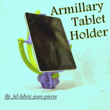 armillary tablet-Halter gadget einstellbar verstellbare Halterung apple gadgets galaxy ipad ipad2 ipad3 iPad 4 panelstand Sonne sun-tracking holdertablet steht Technologie solar 3d print model - Mito3D