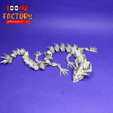 armored articulated dragon 3d print model - Mito3D
