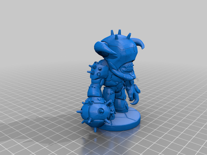 armored baron collectible demon doom eternal ancient gods toy uzarran creatures 3d print model - Mito3D