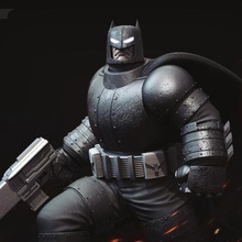 armored batman - fan art 3dprint la scultura statua figura kit joker dc 3d print model - Mito3D