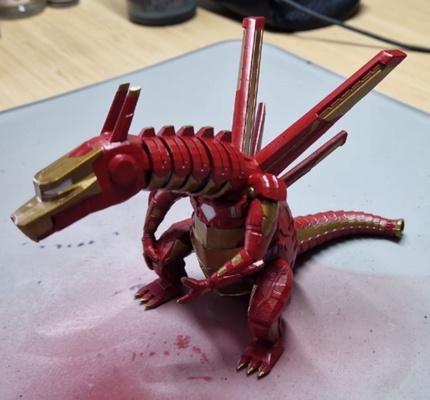 gepanzert charizard spiel pokémon ironman rüstung spielzeuge nintendo tier spiele figuren fan art niedlich bildhauerei 3d print model - Mito3D