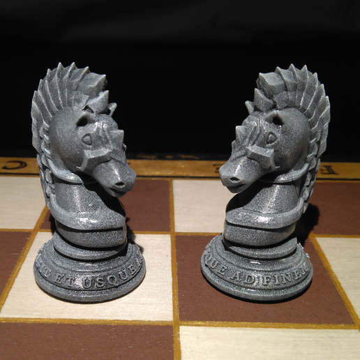 armored chess knight game games board armour 3D print model - Mito3D