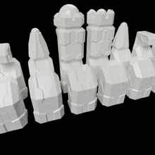 blindado xadrez conjunto jogos jogo tabuleiro Projeto borda 3d print model - Mito3D