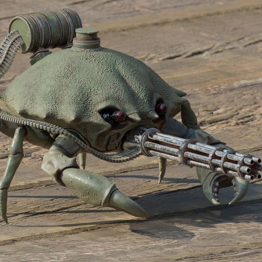 armored crab 3D print model - Mito3D