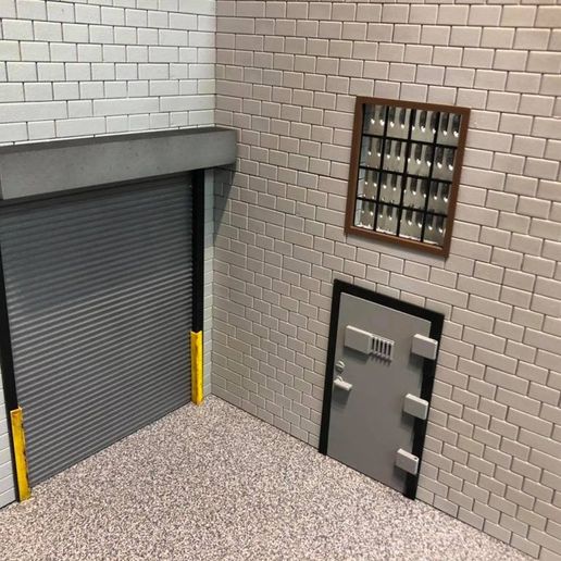 blindado puerta cárcel célula juego diorama prisión juegos 3D print model - Mito3D