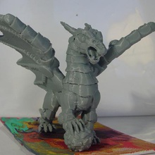 armored dragon game dungeons dragons 3d print model - Mito3D