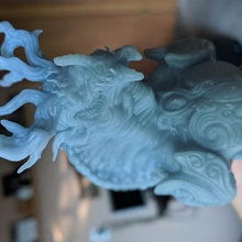 Gepanzerte Drachen Kunst giger verzierte fantasy monster Tier Büste 3d print model - Mito3D