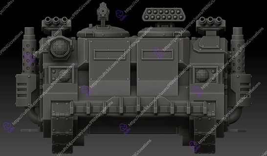 armored personnel carrier deimos rhino predator tank horus apc weapon rocket 3d print model - Mito3D