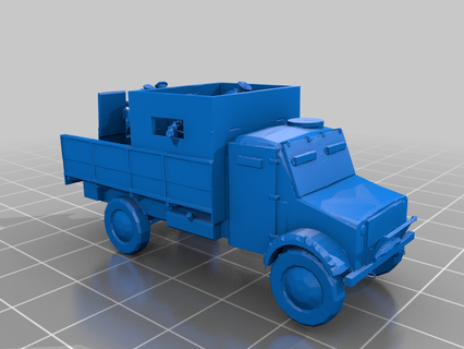 armored truck bedford oxd britain sgm 3d printing 3d print model - Mito3D