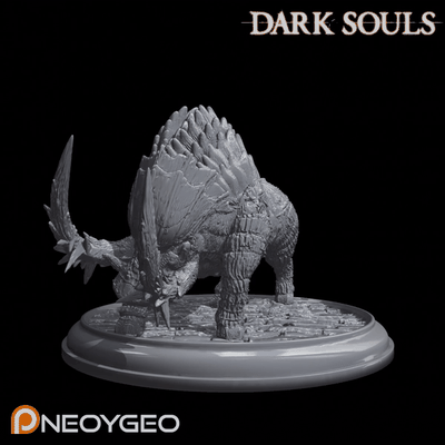 armored tusk - dark souls game elden ring bloodborne astora gwindolin gwynevere sun demon smough manus dragonslayer ornstein knight artorias quelaag chaos 3d print model - Mito3D