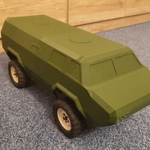 armored vehicle body 1 10 game rc car truck army tamiya 4x4 3d print model - Mito3D