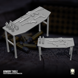 armory table playset 3d printable files action figures gi joe force classified hasbro figure mezco military marvel legends punisher 3d print model - Mito3D