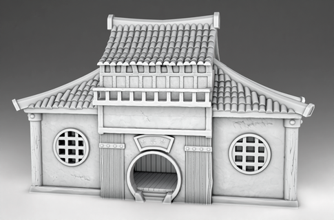 Waffenkammer Haus stilisiert Japan japanisch Architektur traditionell Zen Tempel hölzern Sukiya Stil Tatami Zimmer stl minimalistisch Design 3d print model - Mito3D