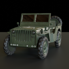 armour jeep game military vehicle jeep willys ww2 truck  usa army  pbr gameready props transport 3d blender hardsurface assets realistic