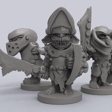 armoured goblins game dnd fantasy miniature wargame toy 3d print model - Mito3D