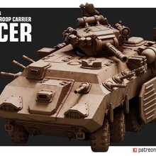 armoured troop carrier pacer 3d print model - Mito3D