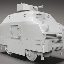 zırhlı wickham tramvay 3d print model - Mito3D