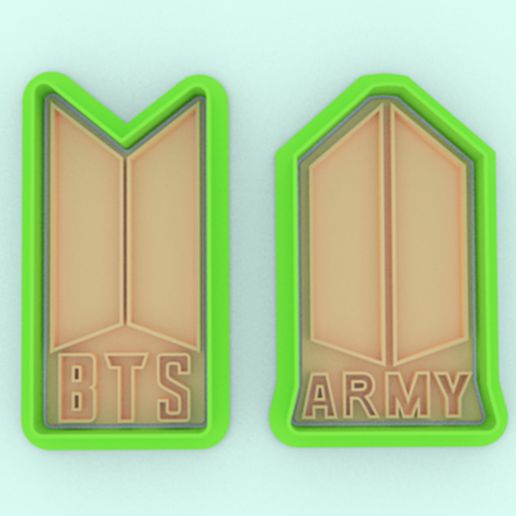 army bts cookie cutter army- 3D print model - Mito3D