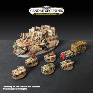 army cendre pack 1 6mm epic epicscale warlord warmaster trucks buggy wargame supply container tank canon battletank 8mm 3d print model - Mito3D