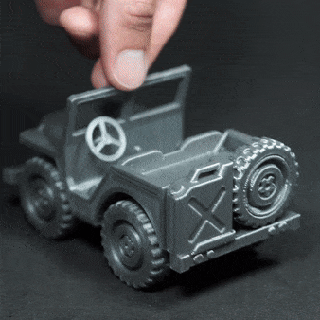 exército jipe willys guerra hummer estrada terreno 4x4 brinquedos impressão colocar 3d print model - Mito3D