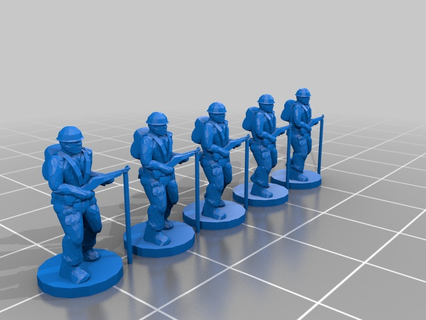 army men - fow flames war 15mm infantry 3d printing 3d print model - Mito3D