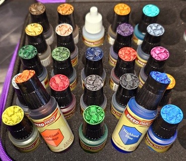 army painter 10 & 20 speed paint speedpaint colour swatch cap - 17ml 18ml rock pattern armypainter contrast wargaming topper hobby tabletop figurine miniature bottle support thumbnails rocks 3d print model - Mito3D