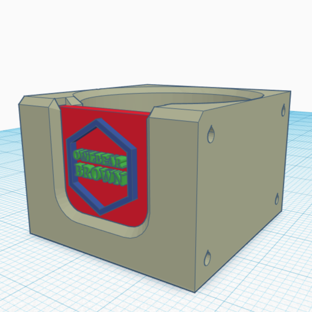 Armee Maler Flasche Halter Unterstützung Kunst Werkzeuge 3D print model - Mito3D