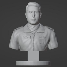 army person bust indian captain vikram betra 3d print model - Mito3D