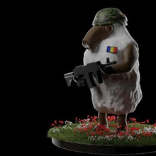 army sheep art oaie armata 3d print obeja 3d print model - Mito3D