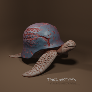 esercito tartaruga ninja mare oceano animale casco guerra arte deco decorativo decorazione interni 3d print model - Mito3D