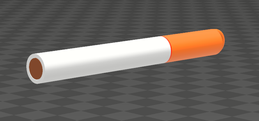 aro forma cigarrillo 3d print model - Mito3D