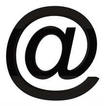 arobase icône outil courrier toile Icônes domaine personnage signe 3d print model - Mito3D