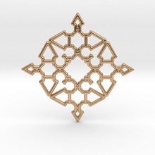 seta pingente mandala jóias pendentes setas 3d print model - Mito3D